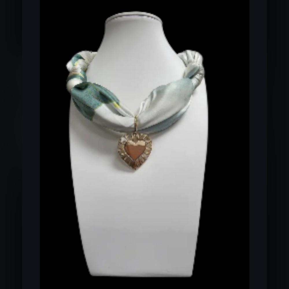 #1124 Simply Jewels Silk Scarf Necklace (Various Options) - Picture 3 of 3